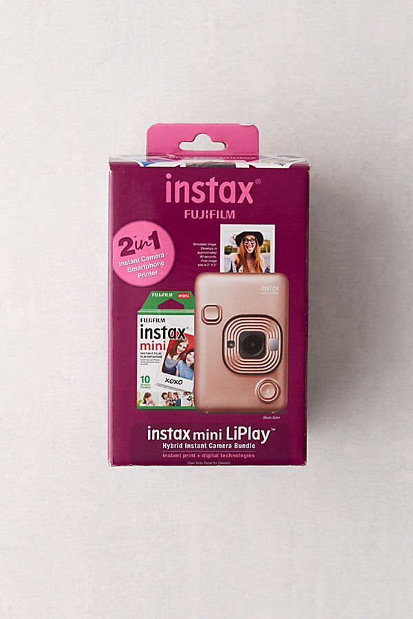 Fujifilm Liplay Instax Mini Digital Instant Camera Bundle In Rose