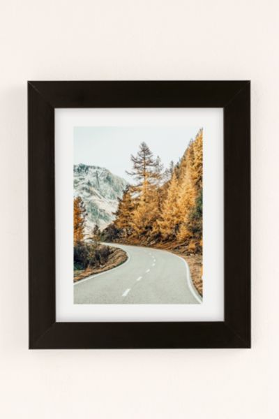 83 Oranges Snow And Gold Pine Art Print