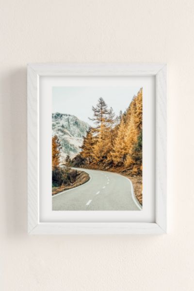 83 Oranges Snow And Gold Pine Art Print