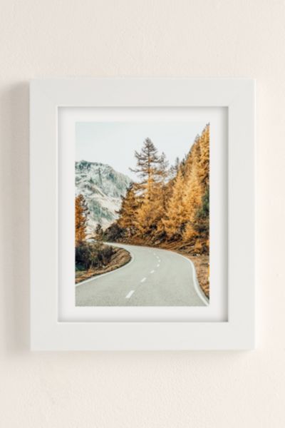 83 Oranges Snow And Gold Pine Art Print