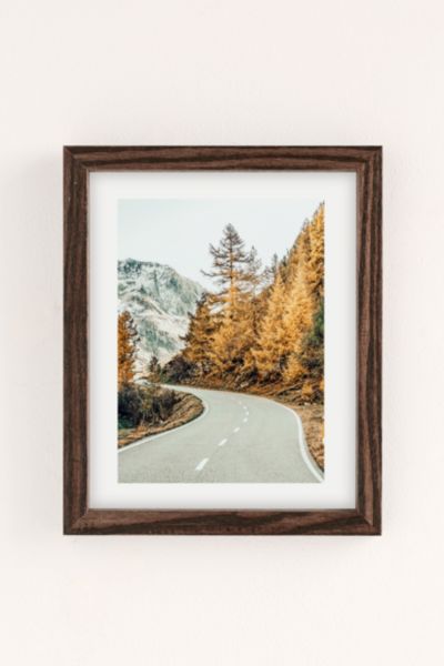 83 Oranges Snow And Gold Pine Art Print