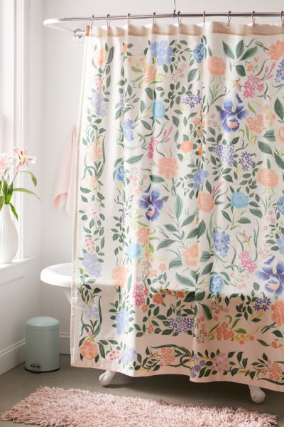 Urban Outfitters Jacinta Floral Shower Curtain In Multi