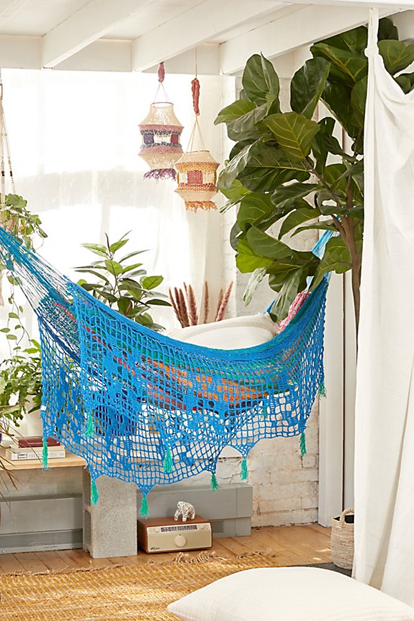 Urban Outfitters Magda Rainbow Hammock In Blue