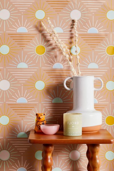 Urban Outfitters Geo Sun Removable Wallpaper