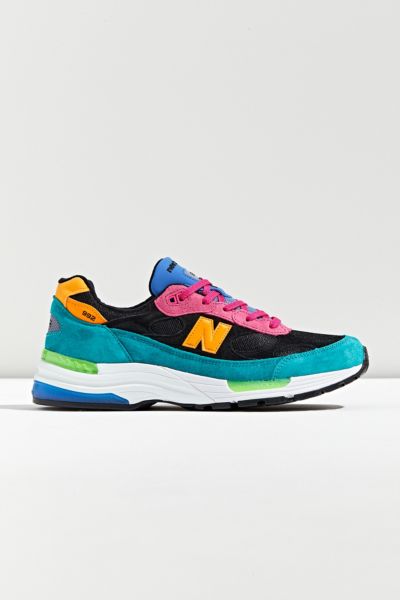 New Balance 992 Made In Us Colorblock Sneakers In Pink Multi