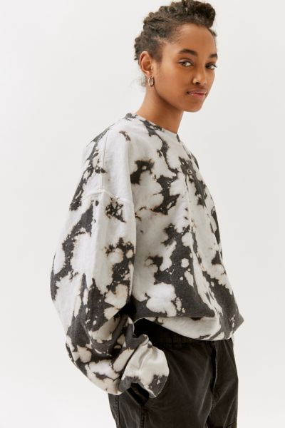 URBAN RENEWAL REMADE MONOCHROME TIE-DYE CREW NECK SWEATSHIRT 56381833