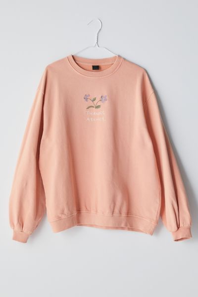 Urban Outfitters Thanks A Bunch Embroidered Crew Neck Sweatshirt