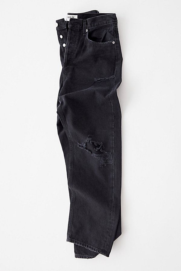 Agolde '90s High-waisted Straight Leg Jean - Audio In Washed Black