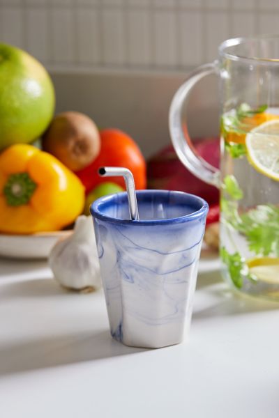 Urban Outfitters Favorite Ceramic Bistro Cup In Blue Multi