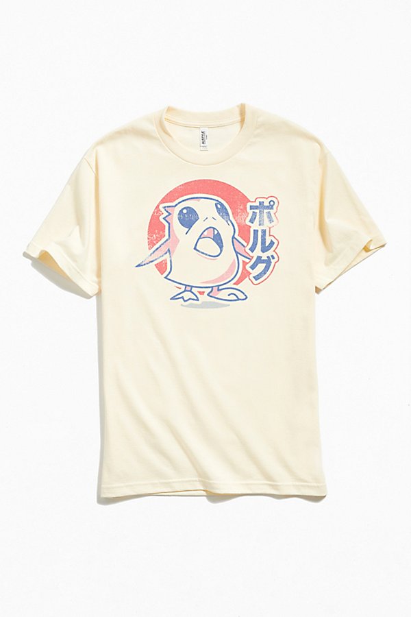 Urban Outfitters Star Wars Anime Porg Tee In Cream