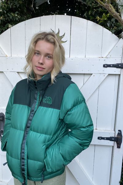 The North Face Eco Nuptse Puffer Jacket In Dark Green ModeSens