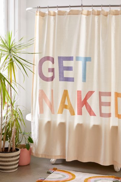 Urban Outfitters Get Naked Rainbow Shower Curtain In Assorted