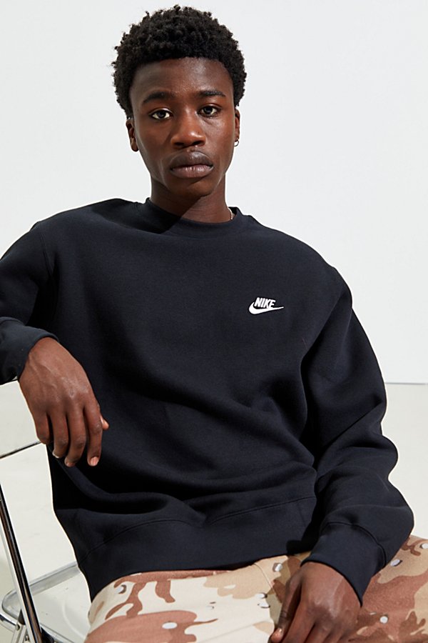 Nike Sportswear Club Fleece Crew Neck Sweatshirt In Black