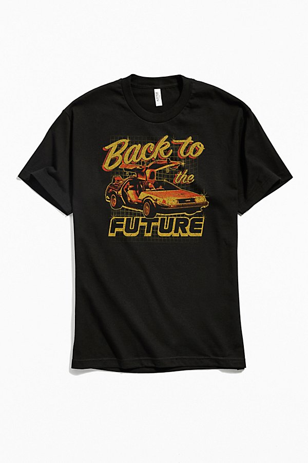 Urban Outfitters Back To The Future Logo Tee In Black