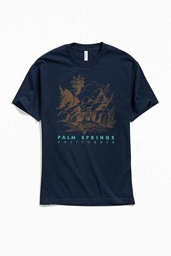 Urban Outfitters Palm Springs California Tee In Navy