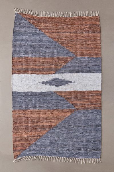 Urban Outfitters Angela Leather Rag Rug