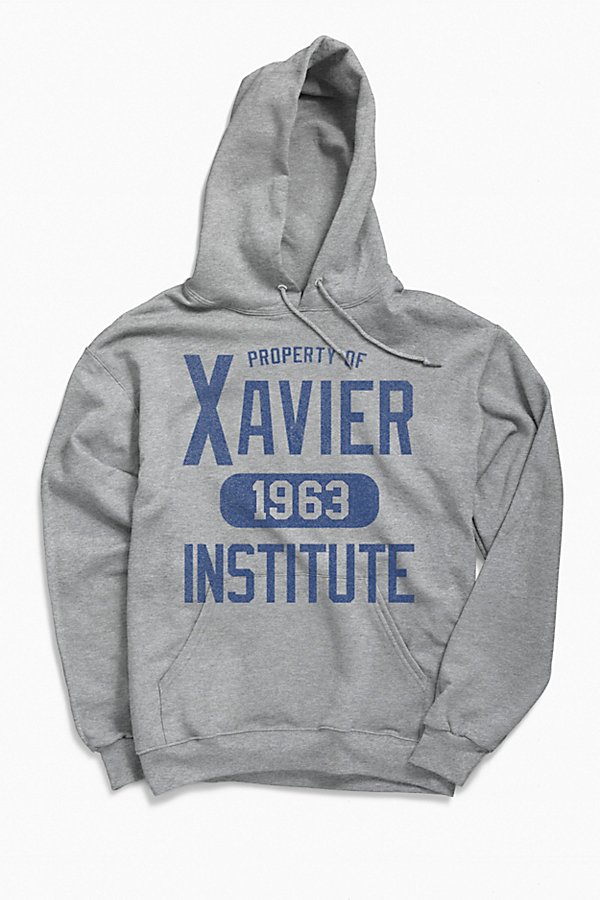 Urban Outfitters X-men Xavier Institute Hoodie Sweatshirt In Grey