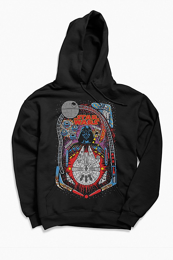 Urban Outfitters Star Wars Darth Vader Hoodie Sweatshirt In Black
