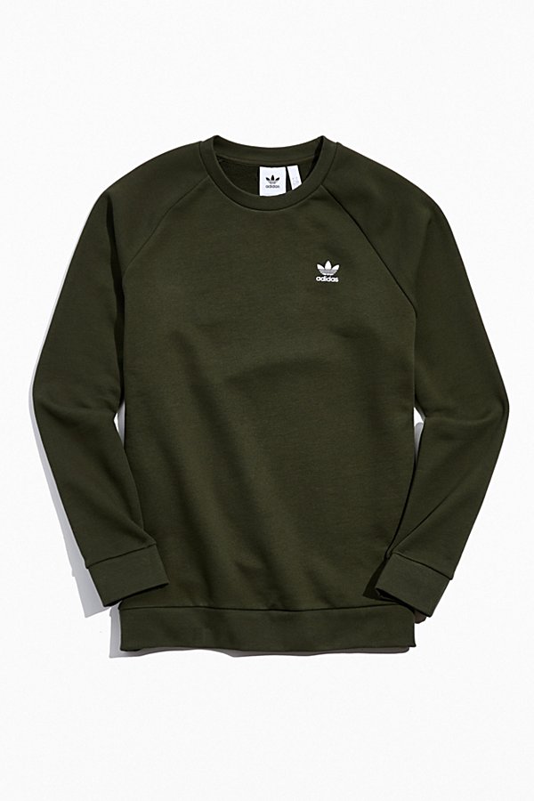 Adidas Originals Trefoil Essentials Sweatshirt In Green Multi