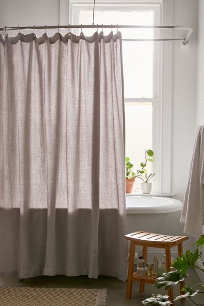 Urban Outfitters Waffle Weave Shower Curtain In Grey