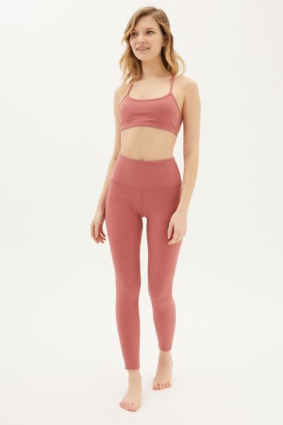 Beyond Yoga High Waisted Midi Legging In Pink Crush Rose