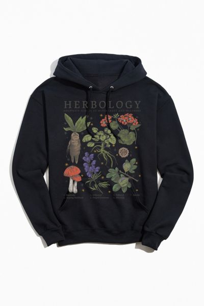 Urban Outfitters Harry Potter Herbology Hoodie Sweatshirt In Black