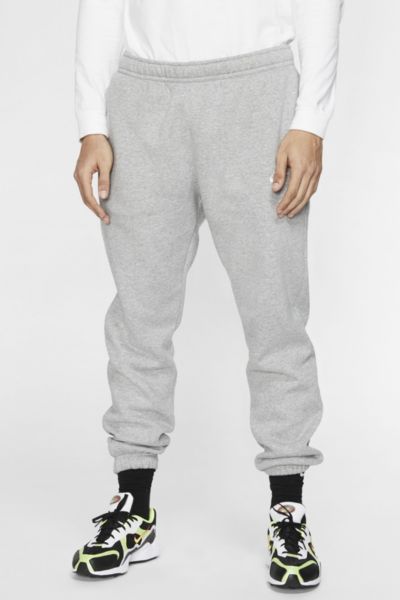 Nike Sportswear Club Tapered Fleece-back Cotton-blend Jersey Sweatpants In Light Grey
