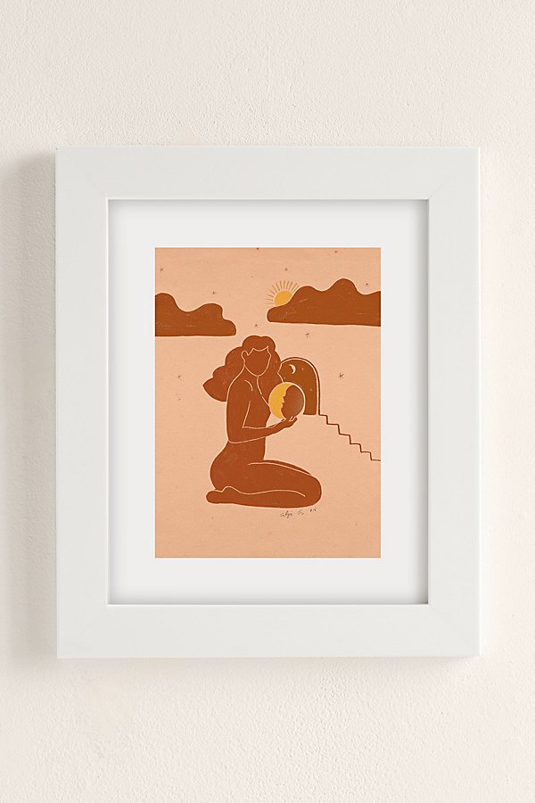 Alja Horvat Uo Exclusive Holding The Sun Art Print In White Matte Frame