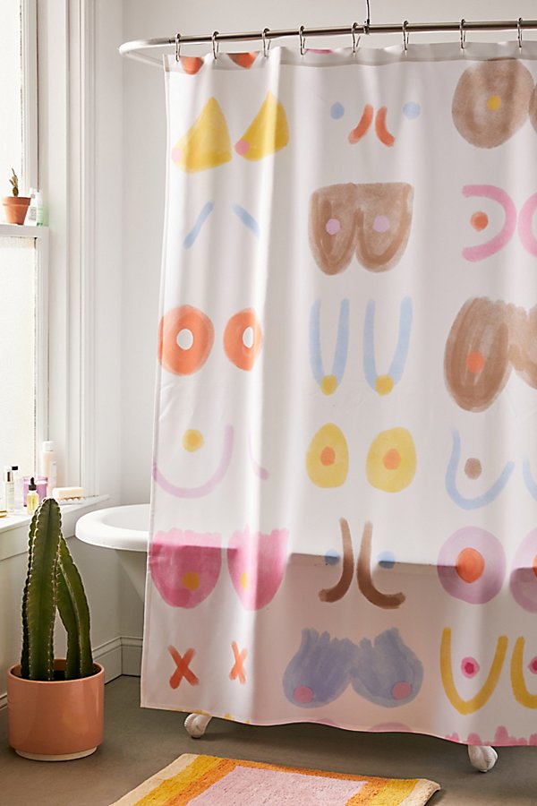 Deny Designs Rhianna Marie Chan For Deny You're The Tits Shower Curtain At Urban Outfitters In Multi
