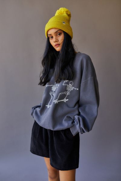 Project Social T Skateboard Skeletons Sweatshirt In Black