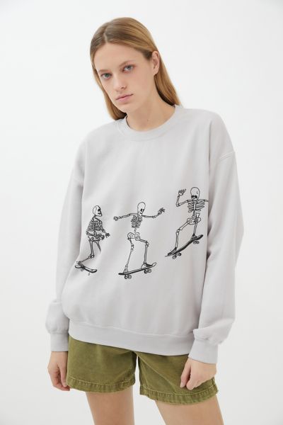 Project Social T Skateboard Skeletons Oversized Sweatshirt In Neutral ModeSens