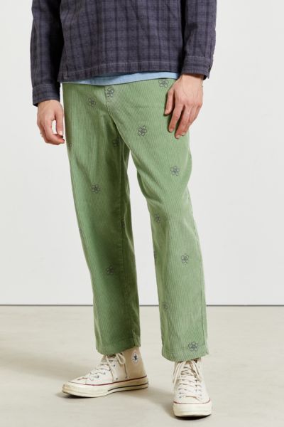 Urban Outfitters Uo Embroidered Corduroy Beach Pant In