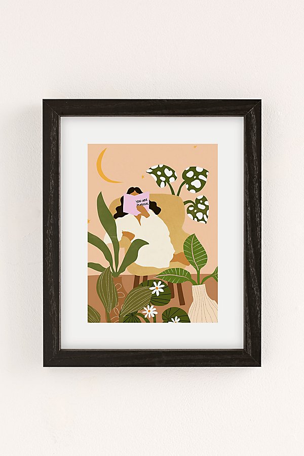 Alja Horvat Uo Exclusive You Are Magical Art Print In Black Wood Frame