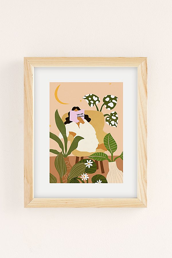 Alja Horvat Uo Exclusive You Are Magical Art Print In Natural Wood Frame