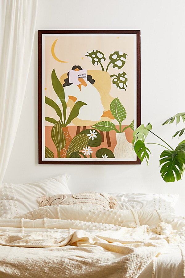Alja Horvat Uo Exclusive You Are Magical Art Print In Walnut Wood Frame