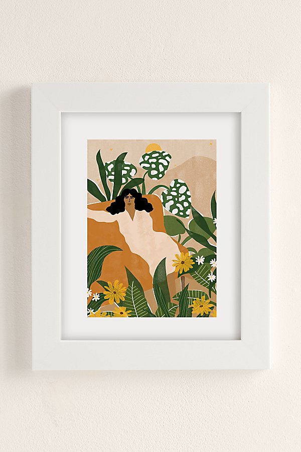Alja Horvat Uo Exclusive Surrounded By Plants Art Print In Modern White