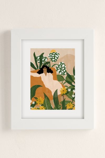 Alja Horvat Uo Exclusive Surrounded By Plants Art Print In White Matte Frame