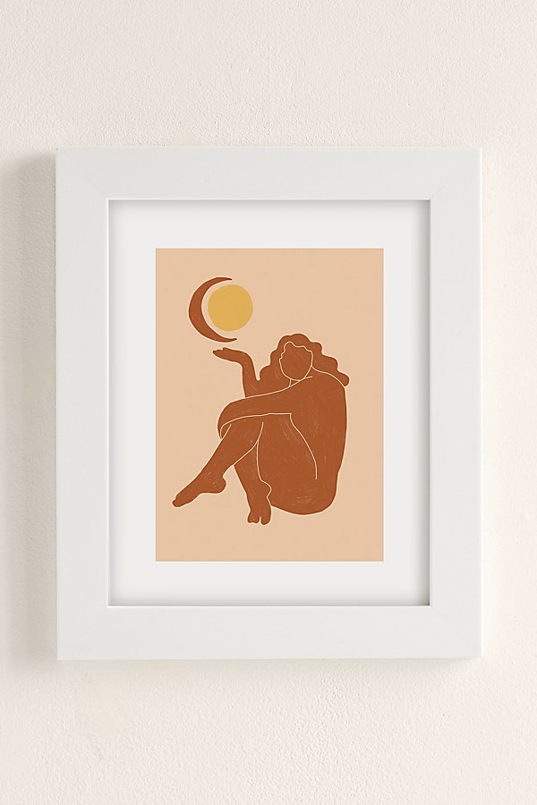 Alja Horvat Uo Exclusive The Sun The Moon Art Print In Modern White