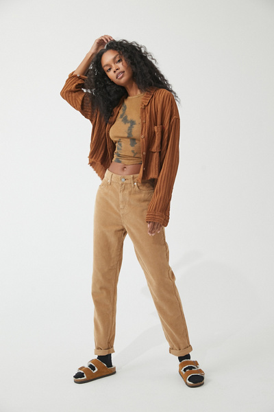 Bdg Color Corduroy High-waisted Relaxed Mom Pant In Tan ModeSens