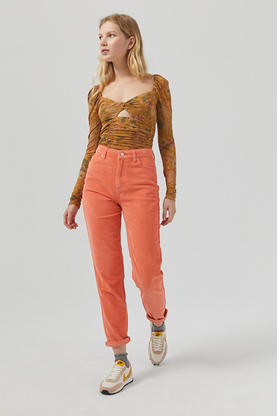 Bdg Color Corduroy High-waisted Relaxed Mom Pant In Orange ModeSens