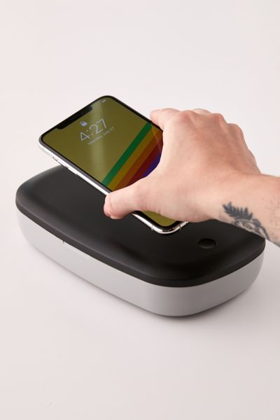 Vie Oli Uvc Phone Sanitizer And Wireless Charging Hub In Black
