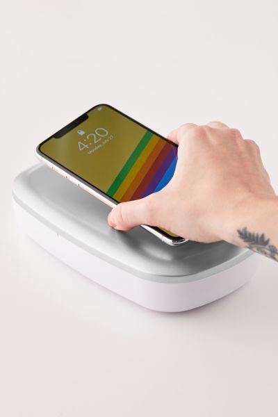 Vie Oli Uvc Phone Sanitizer And Wireless Charging Hub In Silver
