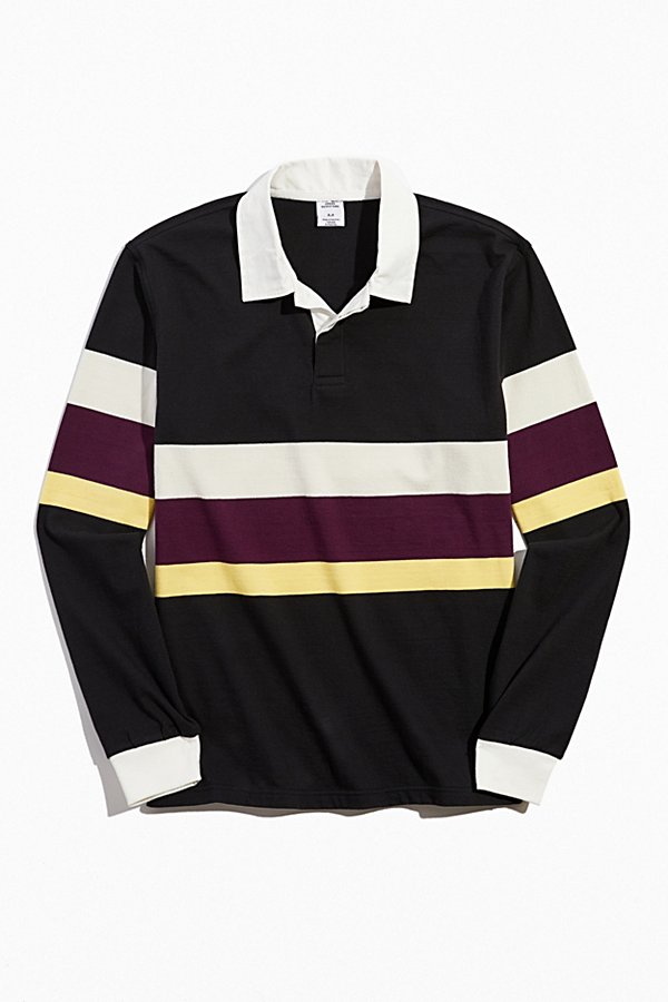Urban Outfitters Uo Rugby Shirt In Washed Black