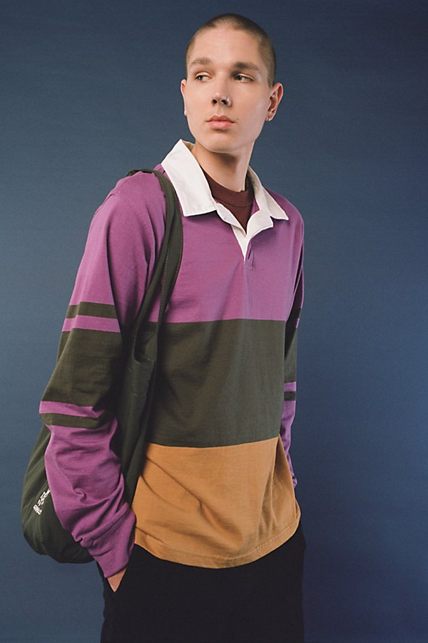 Urban Outfitters Uo Rugby Cotton Classic Shirt In Purple