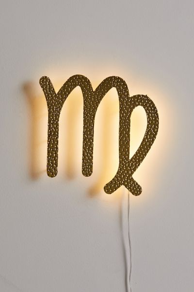 Urban Outfitters Zodiac Glow Led Sign In Virgo