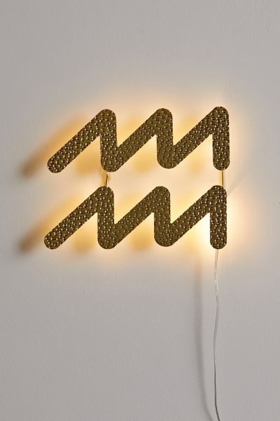 Urban Outfitters Zodiac Glow Led Sign In Aquarius