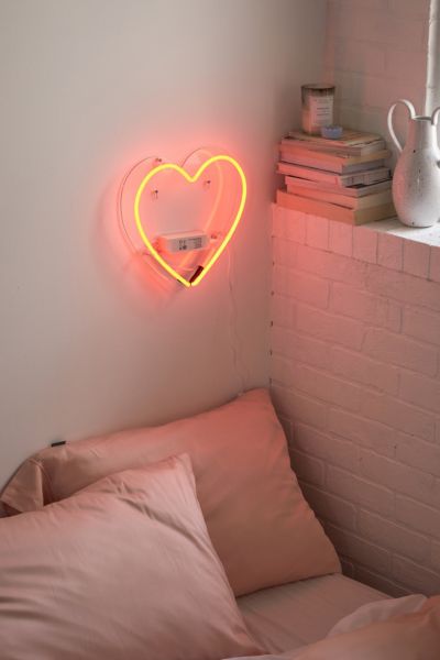 Urban Outfitters Heart Neon Sign In Red