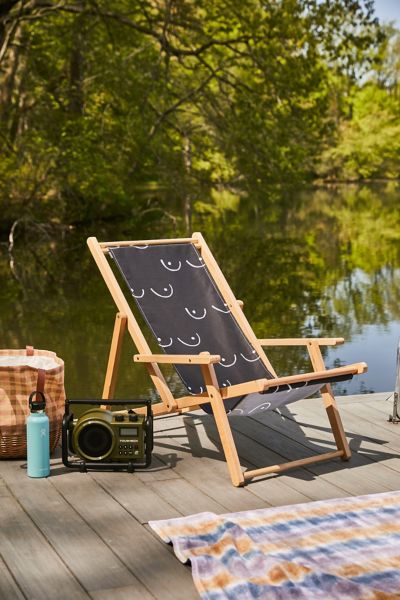 Deny Designs Natalie Catalina For Deny Boobs Ii Outdoor Folding Chair In Black