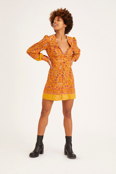 michelle plunging long sleeve dress Open back long sleeve gown