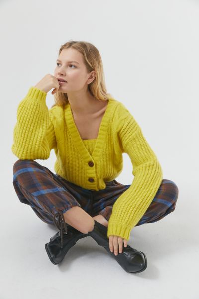 Urban outfitters clearance yellow cardigan